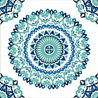 Wallpops Blue & green Medallion Smooth Wallpaper