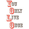 Wallpops You only live once Multicolour Self-adhesive Wall sticker (H)320mm (W)340mm