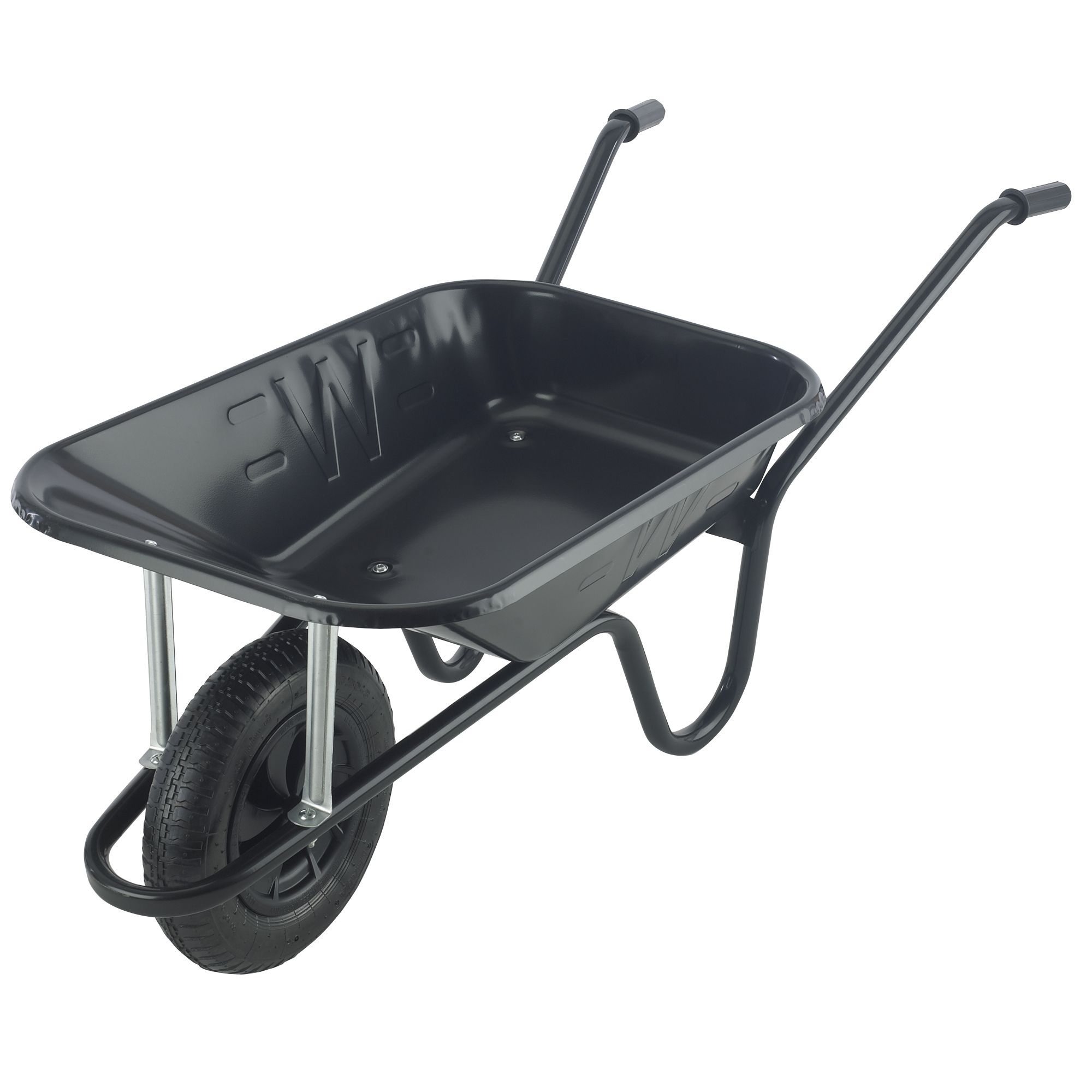 Walsall Endurance Black Steel Heavy duty Wheelbarrow 85L | Tradepoint