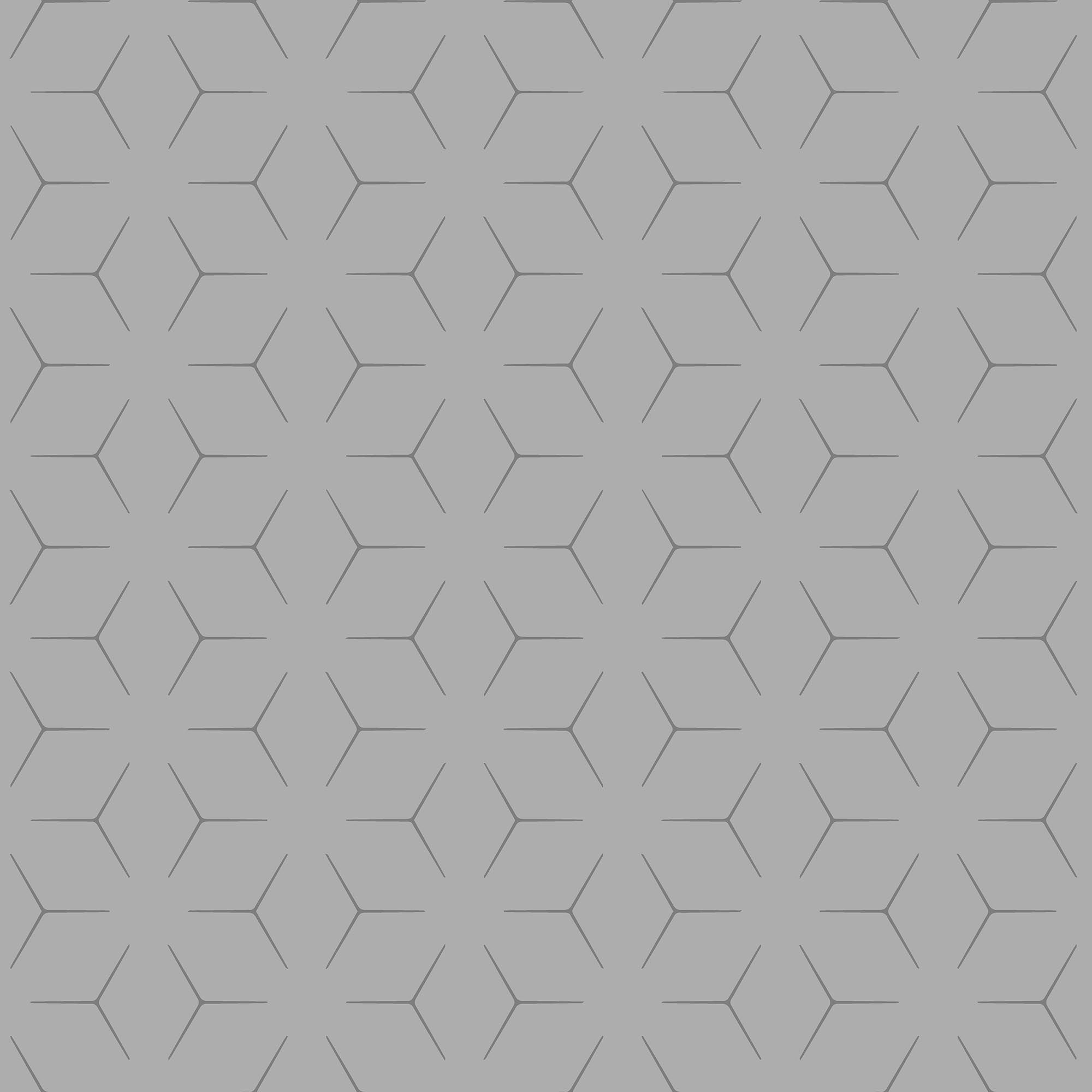 Wandou Grey Metallic effect Geometric Smooth Wallpaper Sample