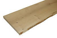 Waney edge Oak Furniture board, (L)1.2m (W)250mm-300mm (T)25mm