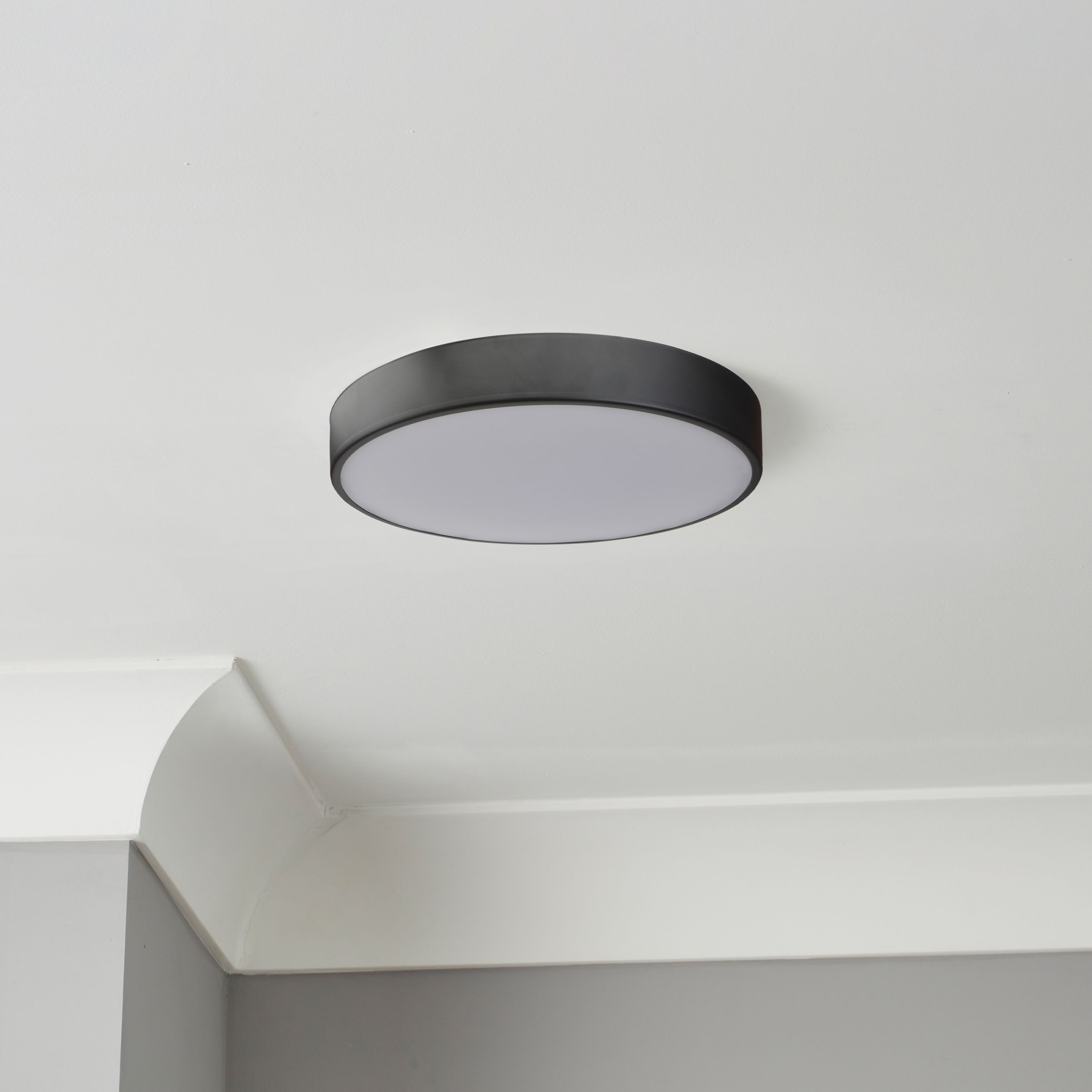 Wapta Matt Black Bathroom Ceiling light
