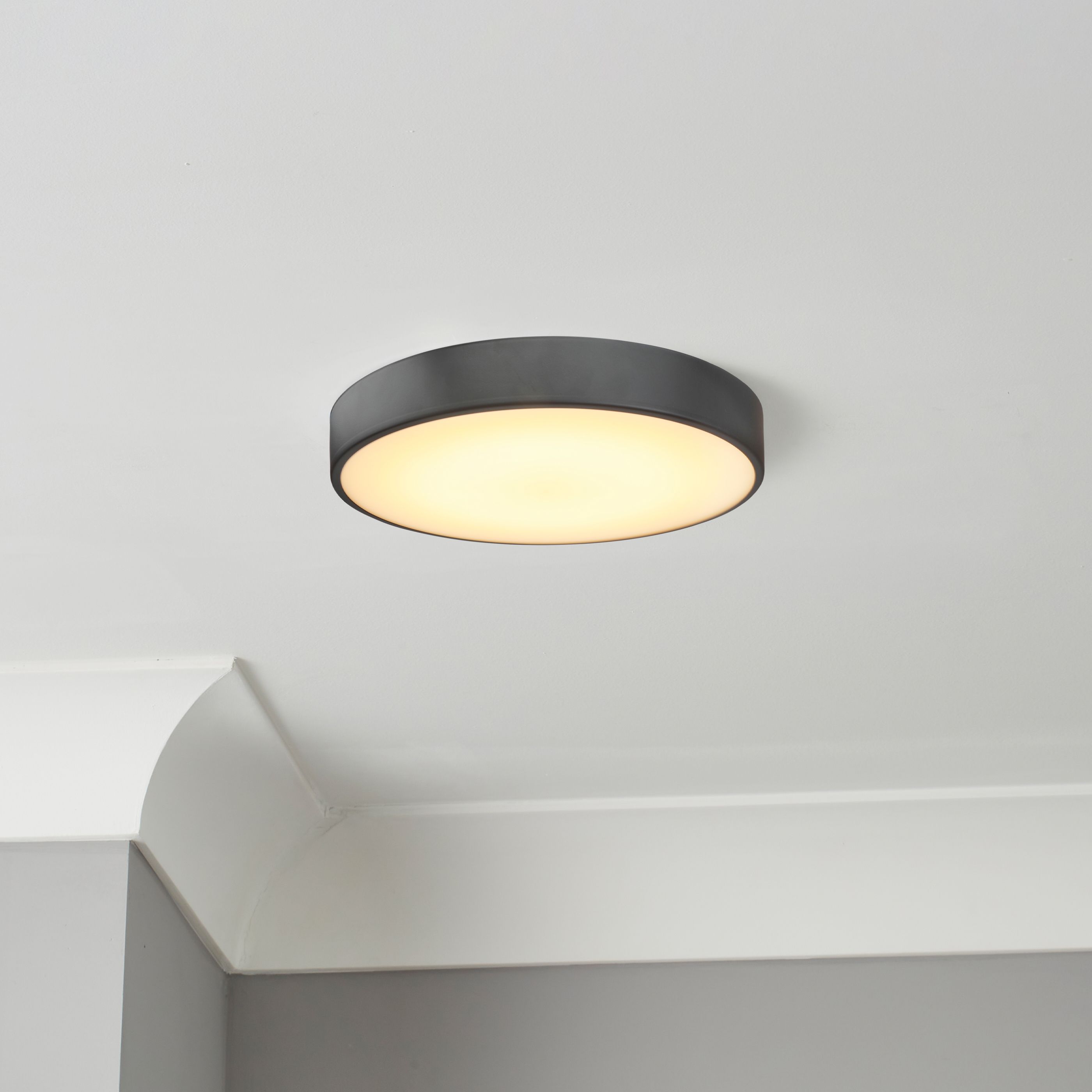 Wapta Matt Black Bathroom Ceiling light