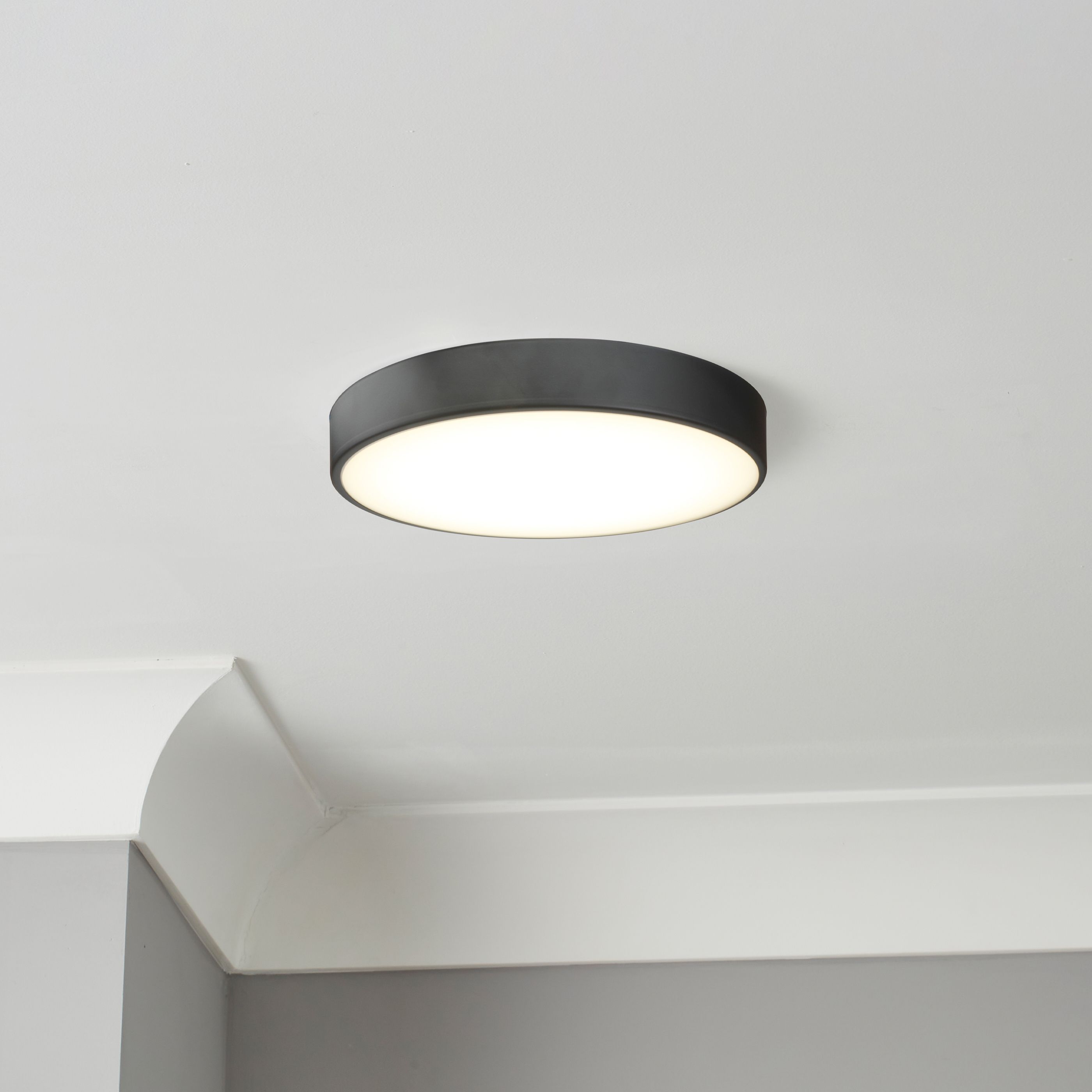 Wapta Matt Black Bathroom Ceiling light