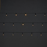 Warm white LED String lights with Green cable