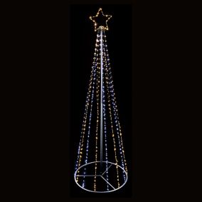 Warm white Pyramid Tree LED Electrical christmas decoration