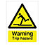 Warning trip hazard Self-adhesive labels, (H)200mm (W)150mm