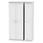 Warwick Contemporary Matt white Tall Triple Wardrobe (H)1970mm (W)1110mm (D)530mm