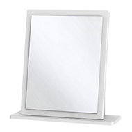 Warwick Matt White Rectangular Framed Mirror (H)505mm (W)480mm