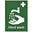 Wash hands Self-adhesive labels, (H)200mm (W)150mm