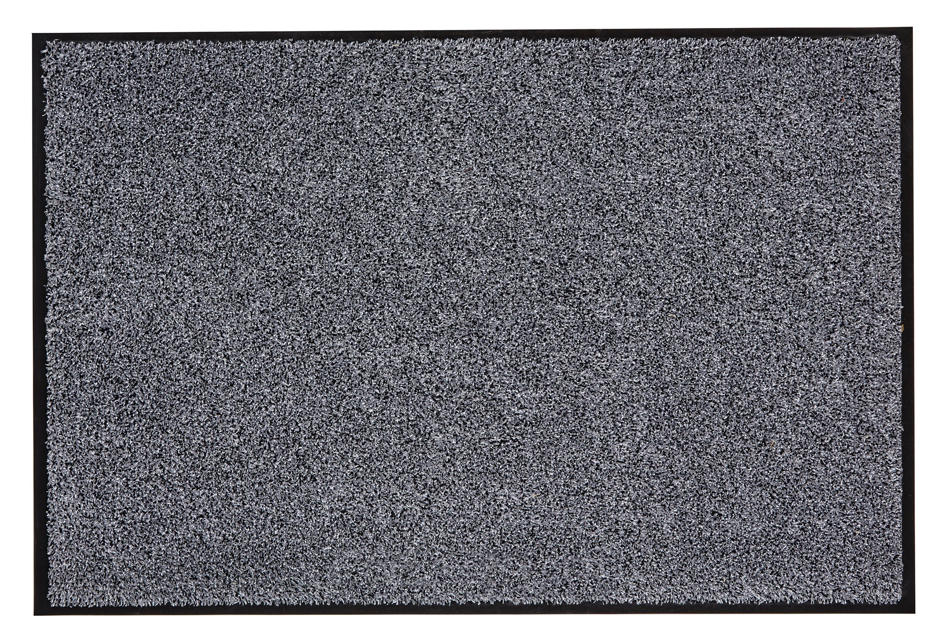 Washamat Anthracite Plain Rectangular Heavy duty Barrier mat, 90cm x 60cm