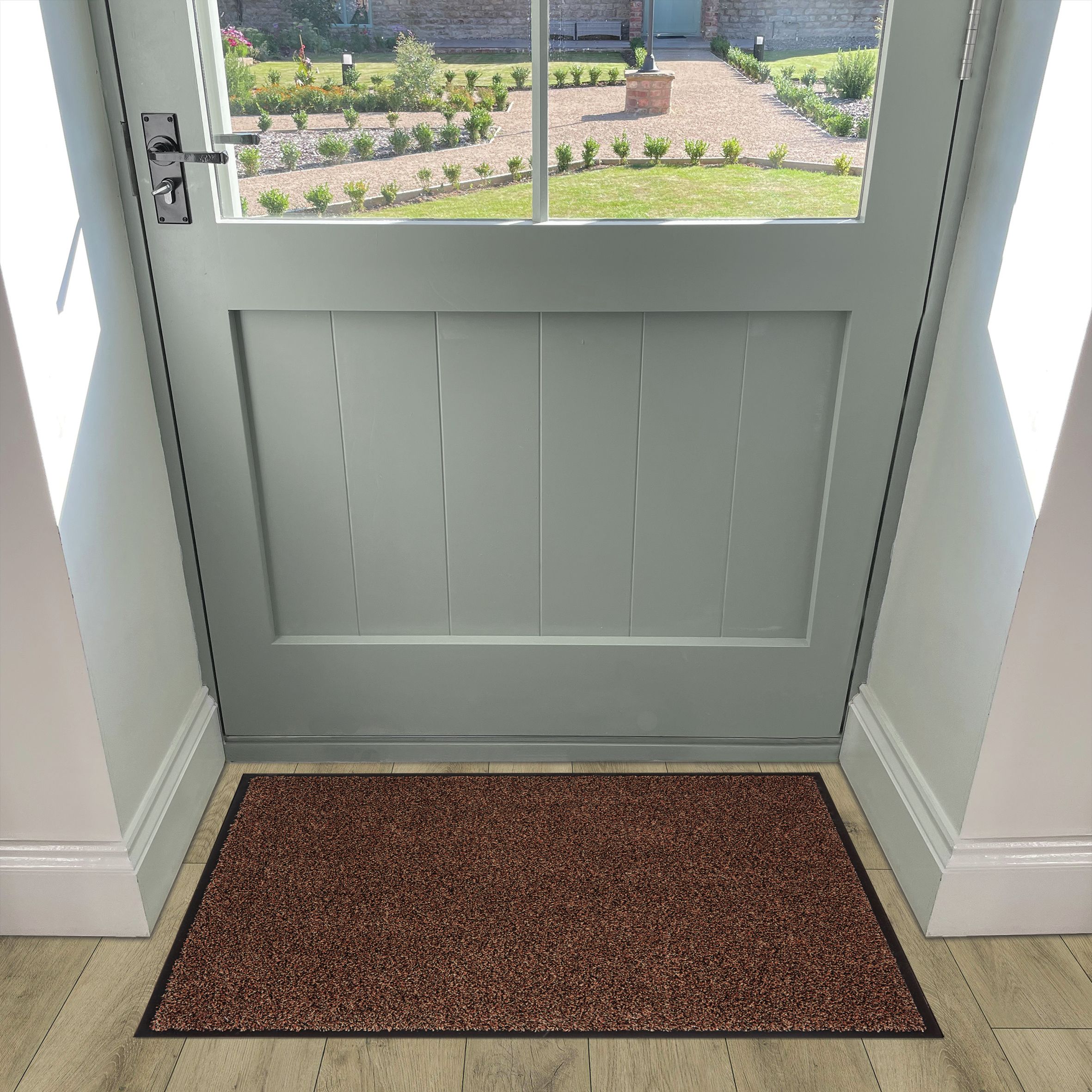 Washamat Brown Plain Heavy duty Barrier mat, 90cm x 60cm