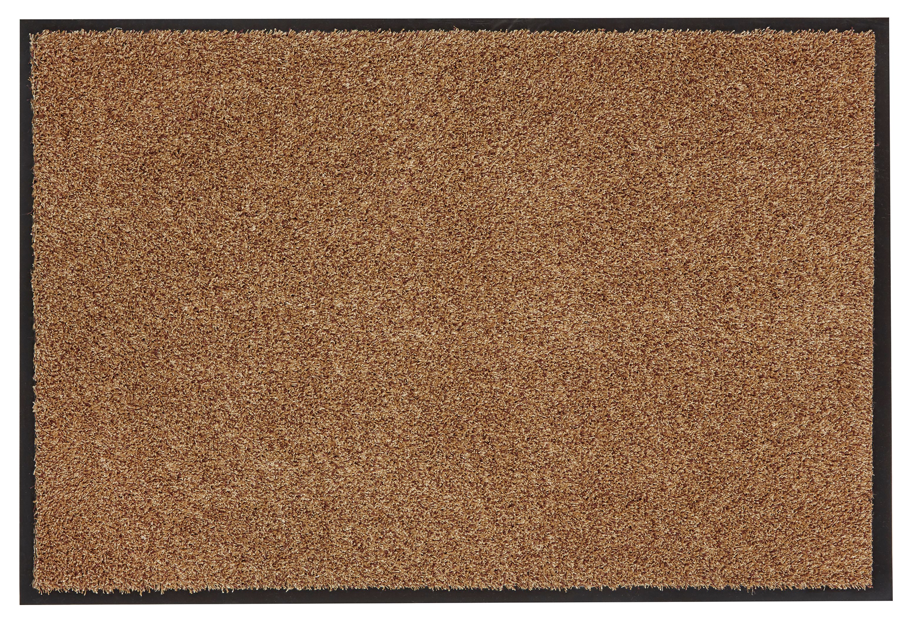 Washamat Caramel Plain Heavy duty Barrier mat, 90cm x 60cm
