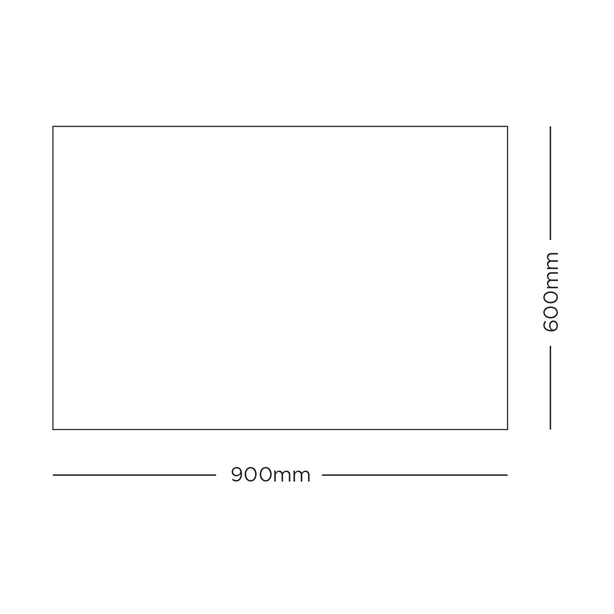 Washamat Charcoal Plain Rectangular Heavy duty Barrier mat, 90cm x 60cm