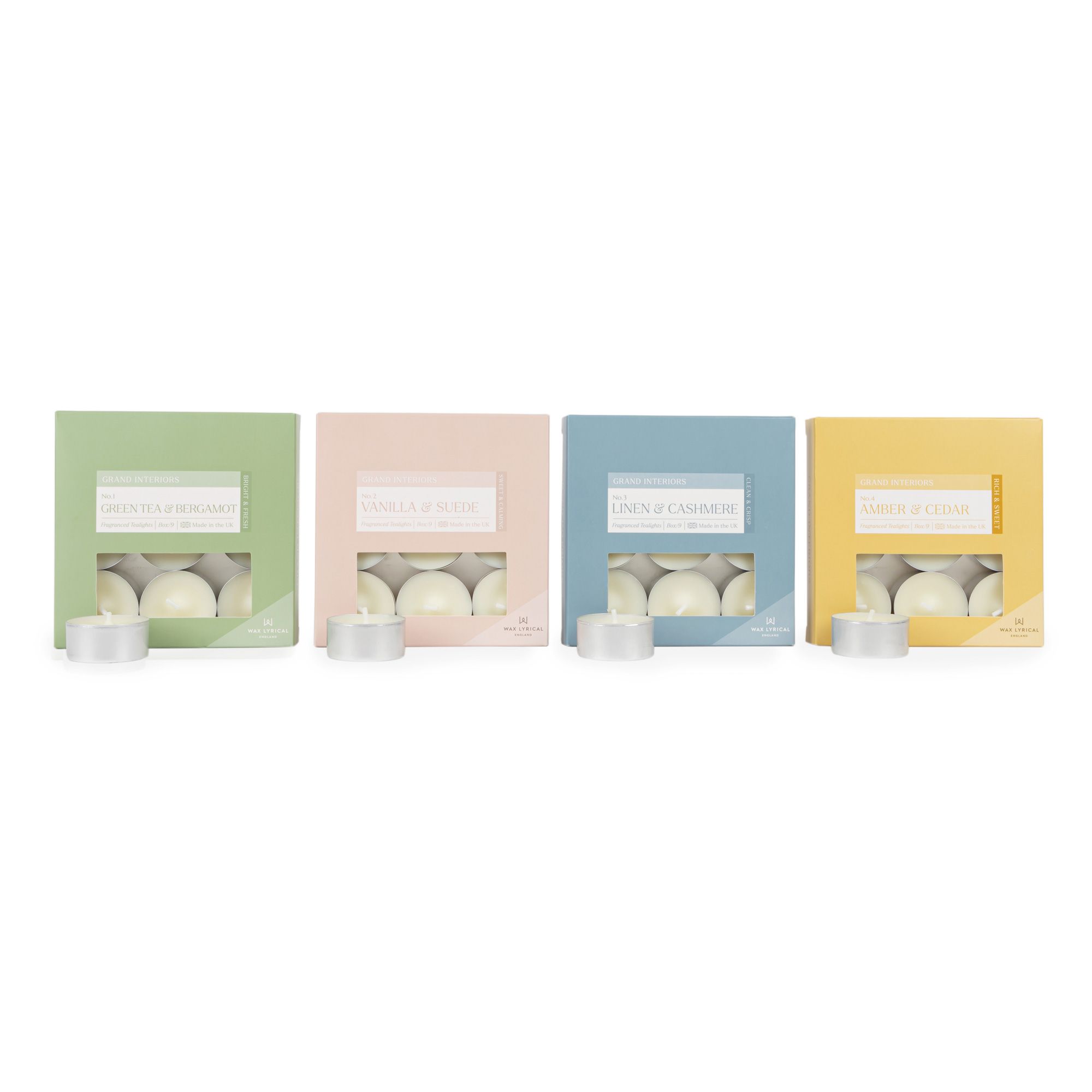 Wax lyrical Amber & cedar Tea lights Small, Pack of 9
