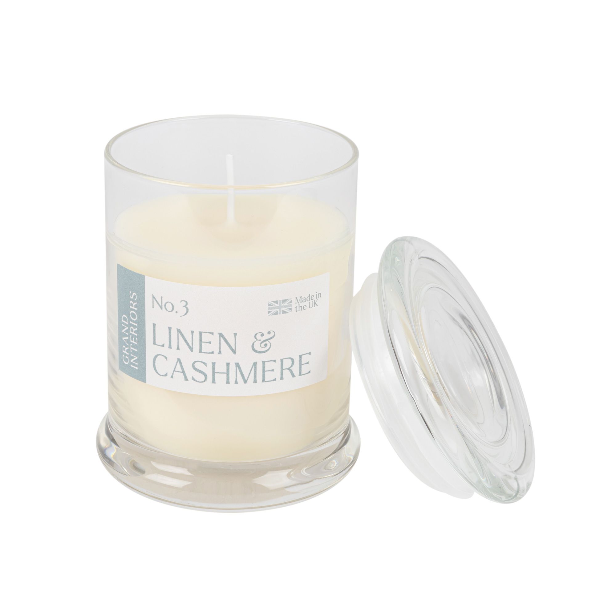 Wax lyrical Blue Linen & cashmere Jar candle 772g, Medium