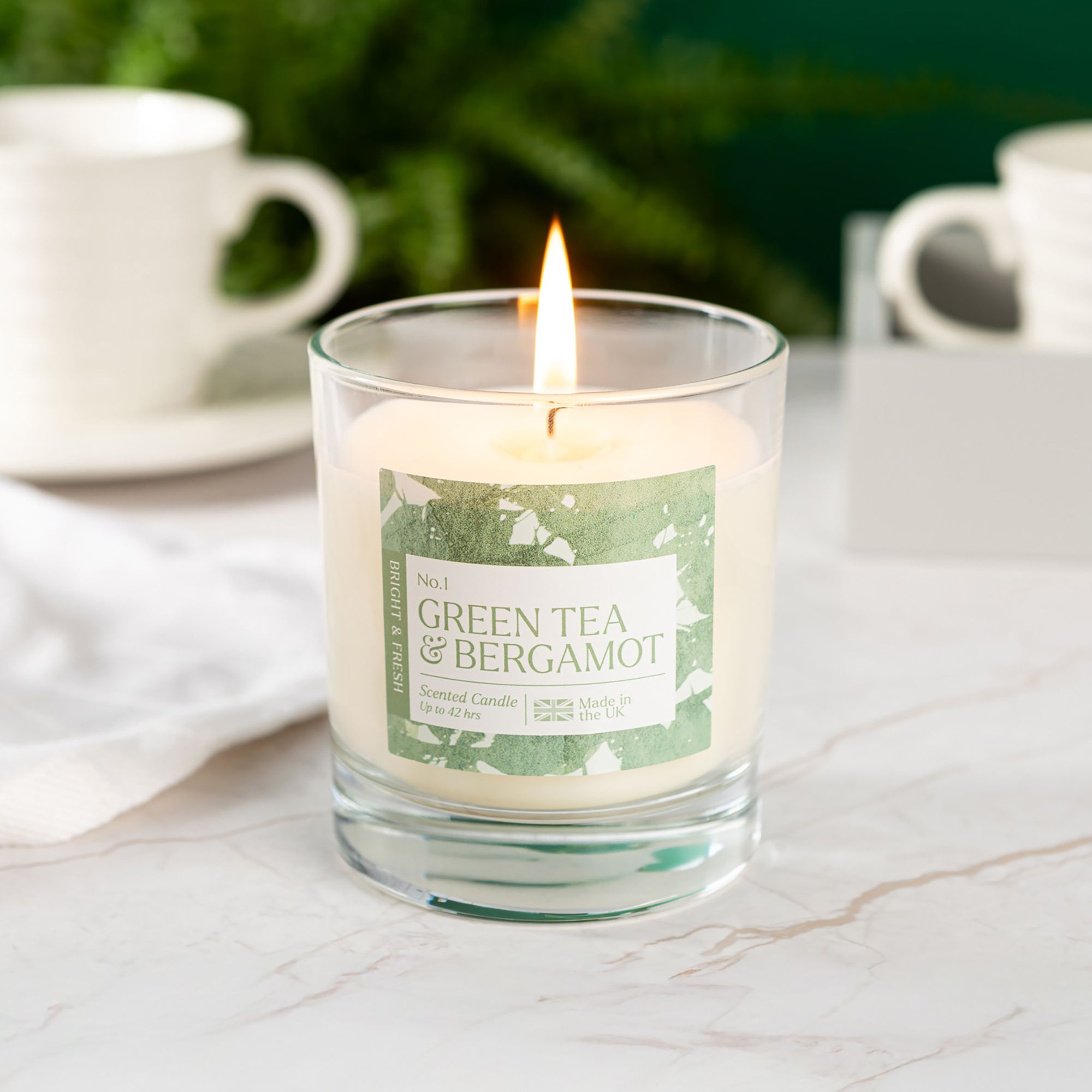 Wax Lyrical Green tea & bergamot Medium Jar candle