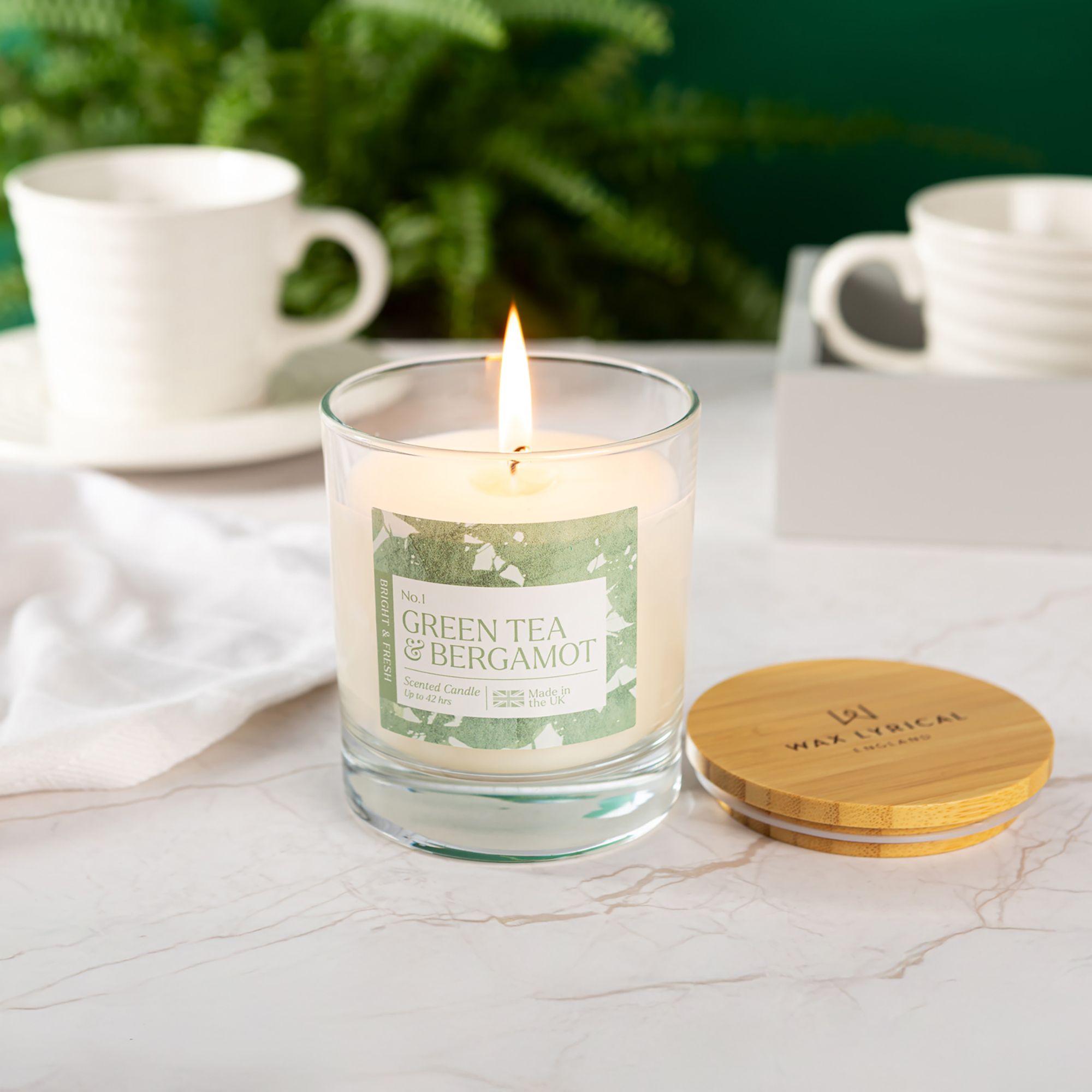 Wax Lyrical Green tea & bergamot Medium Jar candle