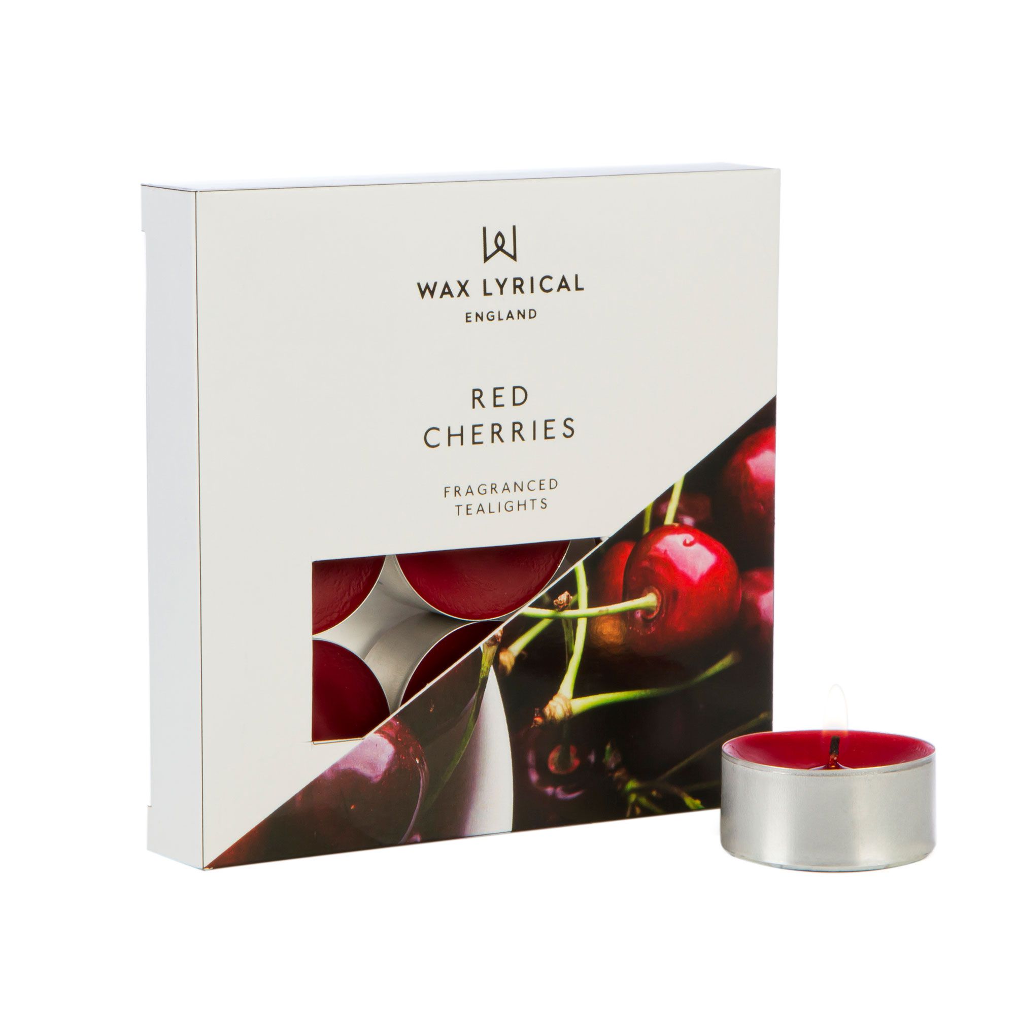 Wax lyrical Red Cherries Tea lights Small, Pack of 9