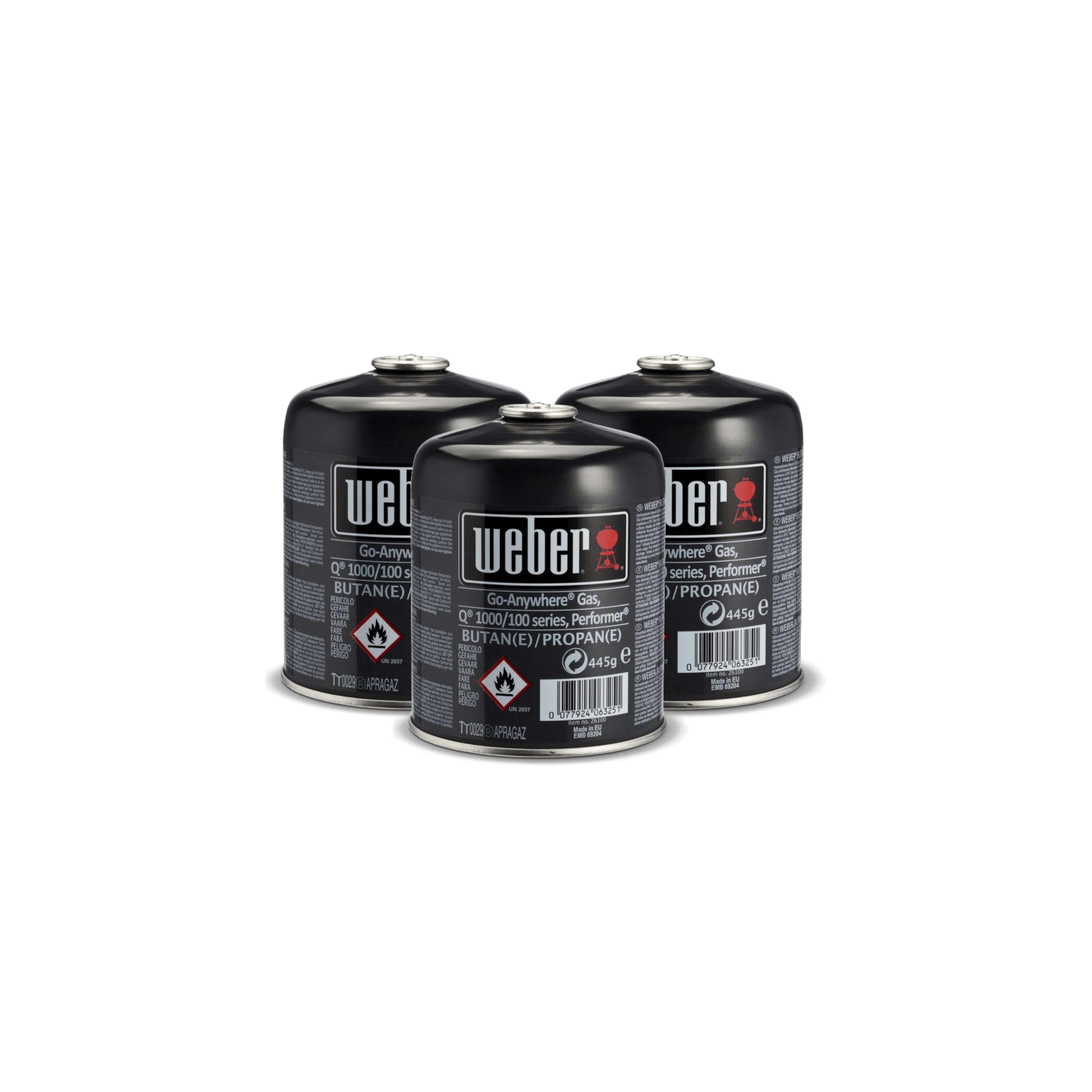 Weber Butane & propane 0.28kg Gas cartridge Pack of 3