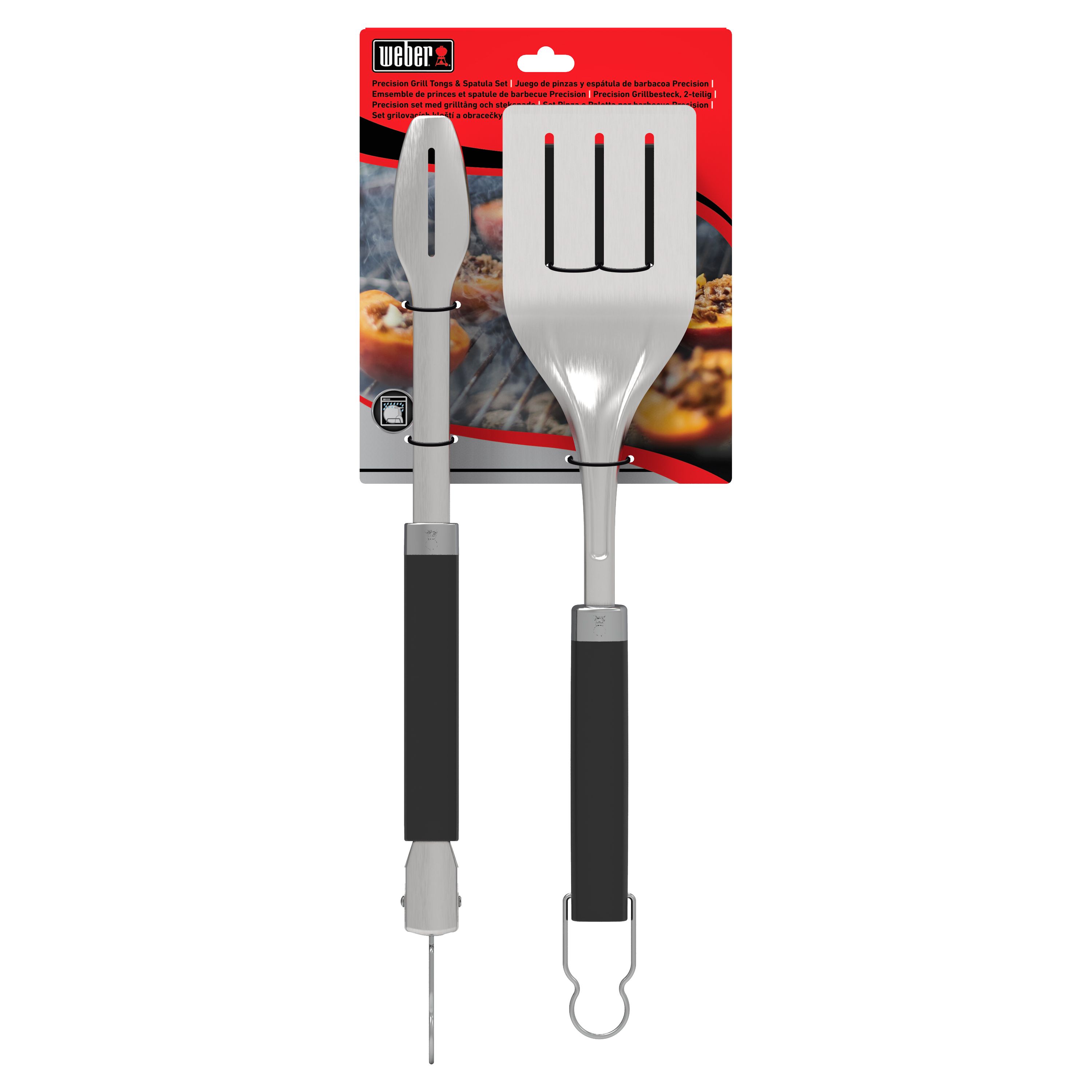 Weber Precision Silver, Black Stainless steel 2 piece Barbecue tool set