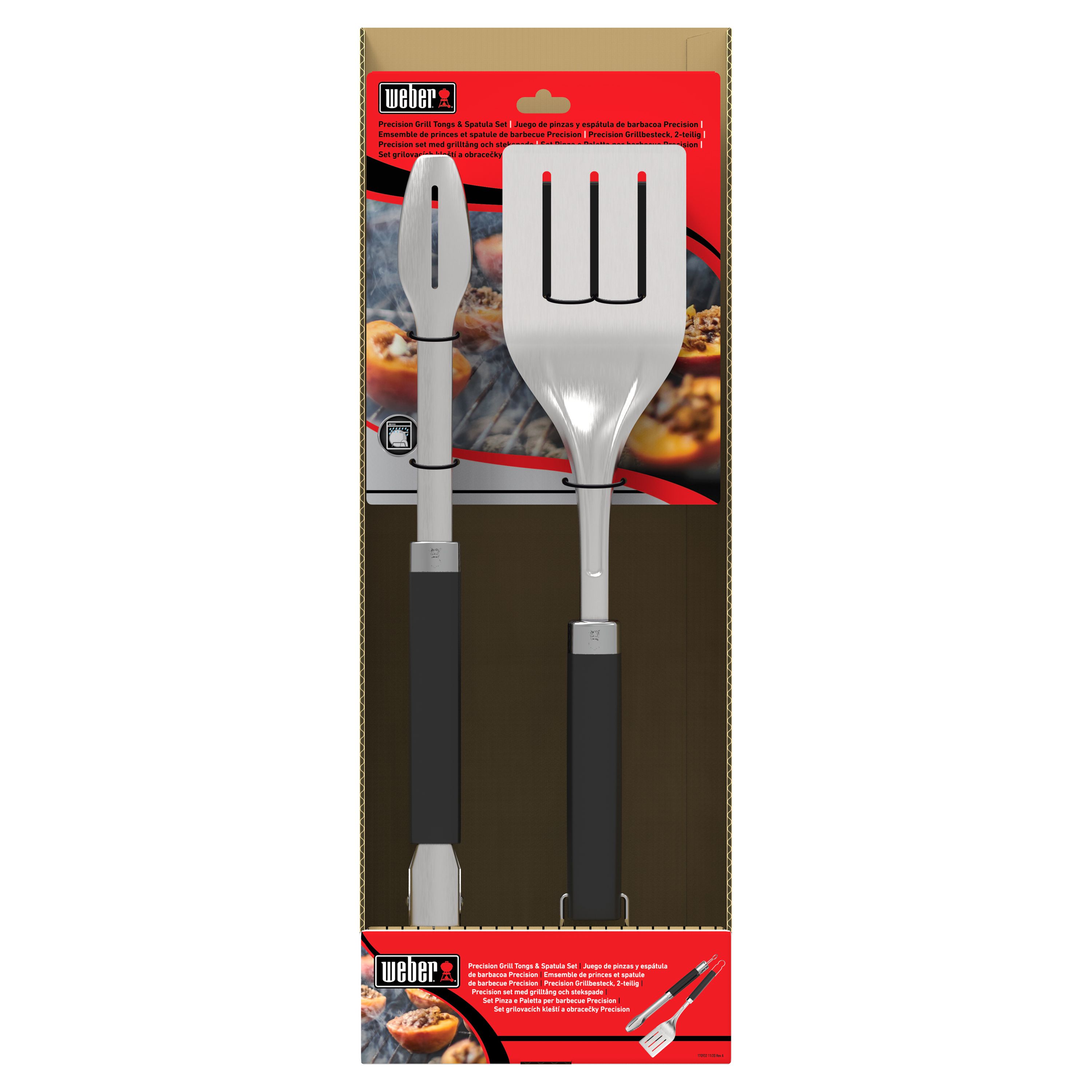 Weber Precision Silver, Black Stainless steel 2 piece Barbecue tool set