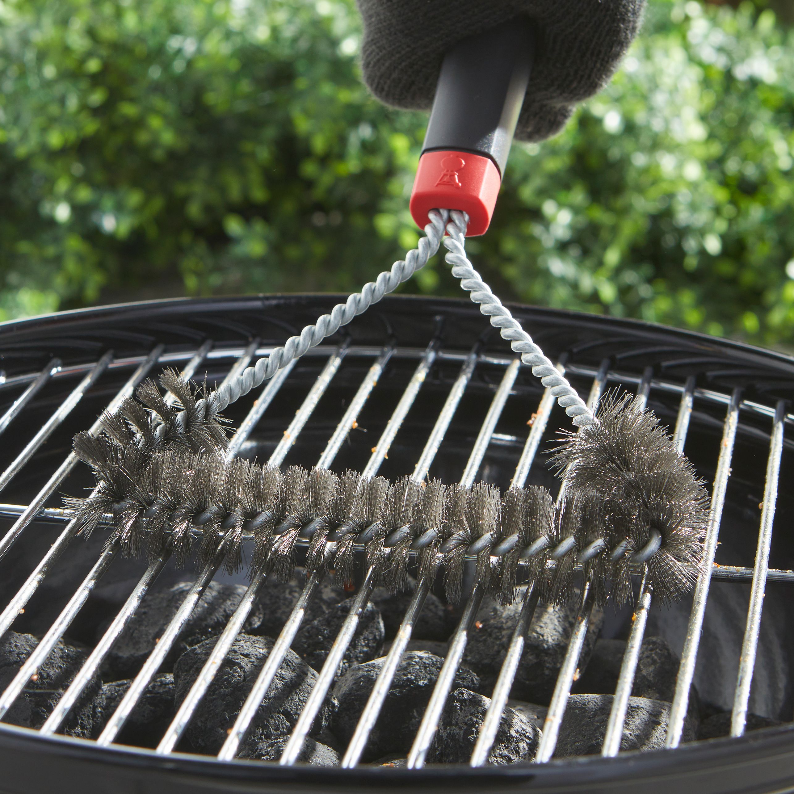 Weber Three sided Stainless steel Grill cleaning brush