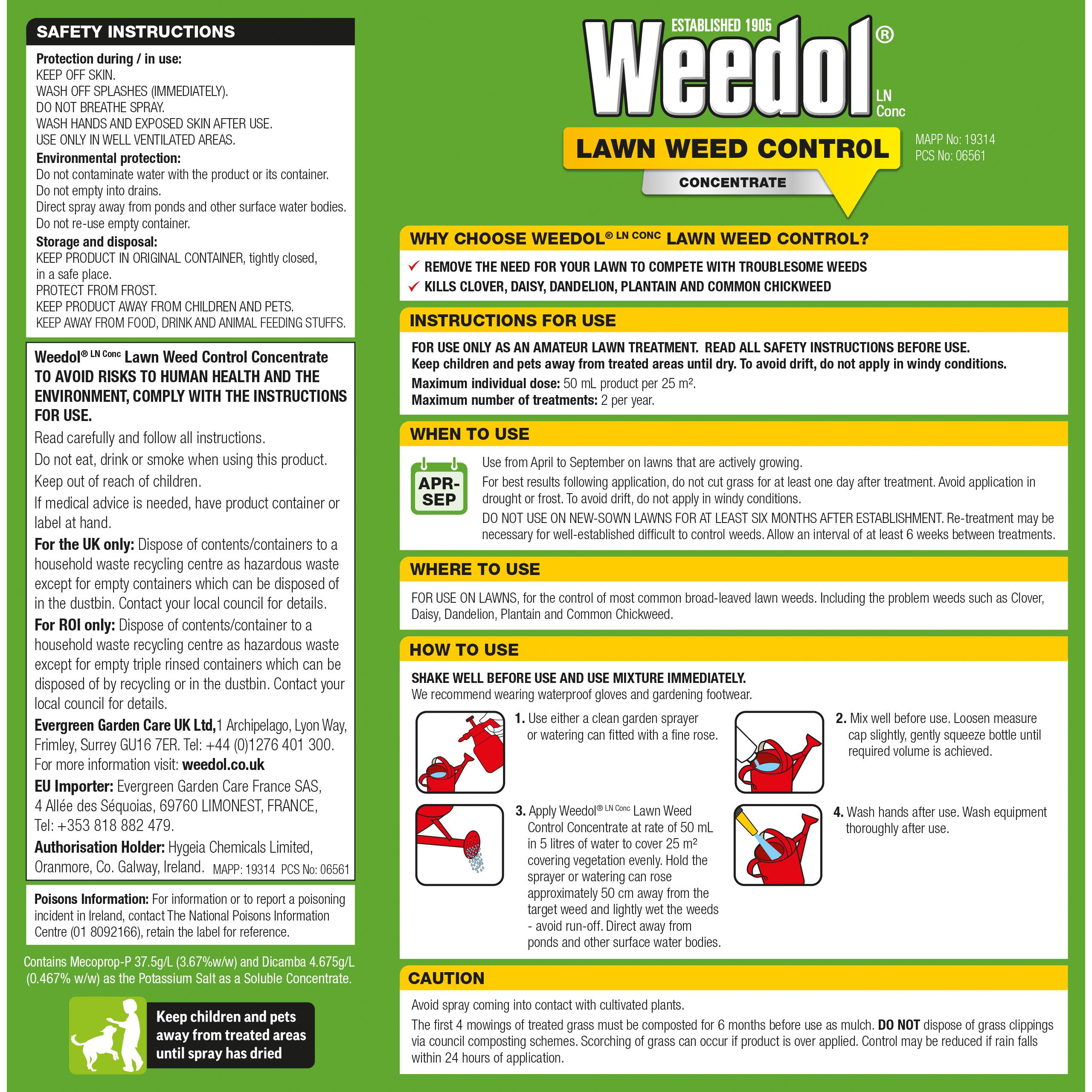 Weedol Weed control Concentrated Weed killer 0.5L