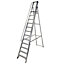 Werner 11 tread Aluminium Platform step Ladder (H)3.16m