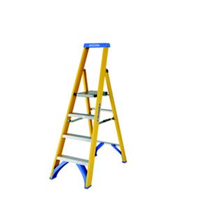 Werner 4 tread Fibreglass Platform step Ladder (H)1540m