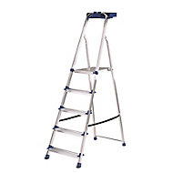 Werner 5 tread Aluminium & steel Step Ladder (H)1.68m