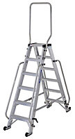 Werner 6 tread Aluminium Platform step Ladder (H)2.11m