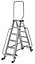Werner 6 tread Aluminium Platform step Ladder (H)2.11m