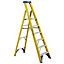 Werner 6 tread Fibreglass Platform step Ladder (H)2m