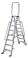 Werner 8 tread Aluminium Platform step Ladder (H)2.53m
