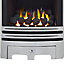 Westerly Glass Fronted Chrome effect Gas Fire