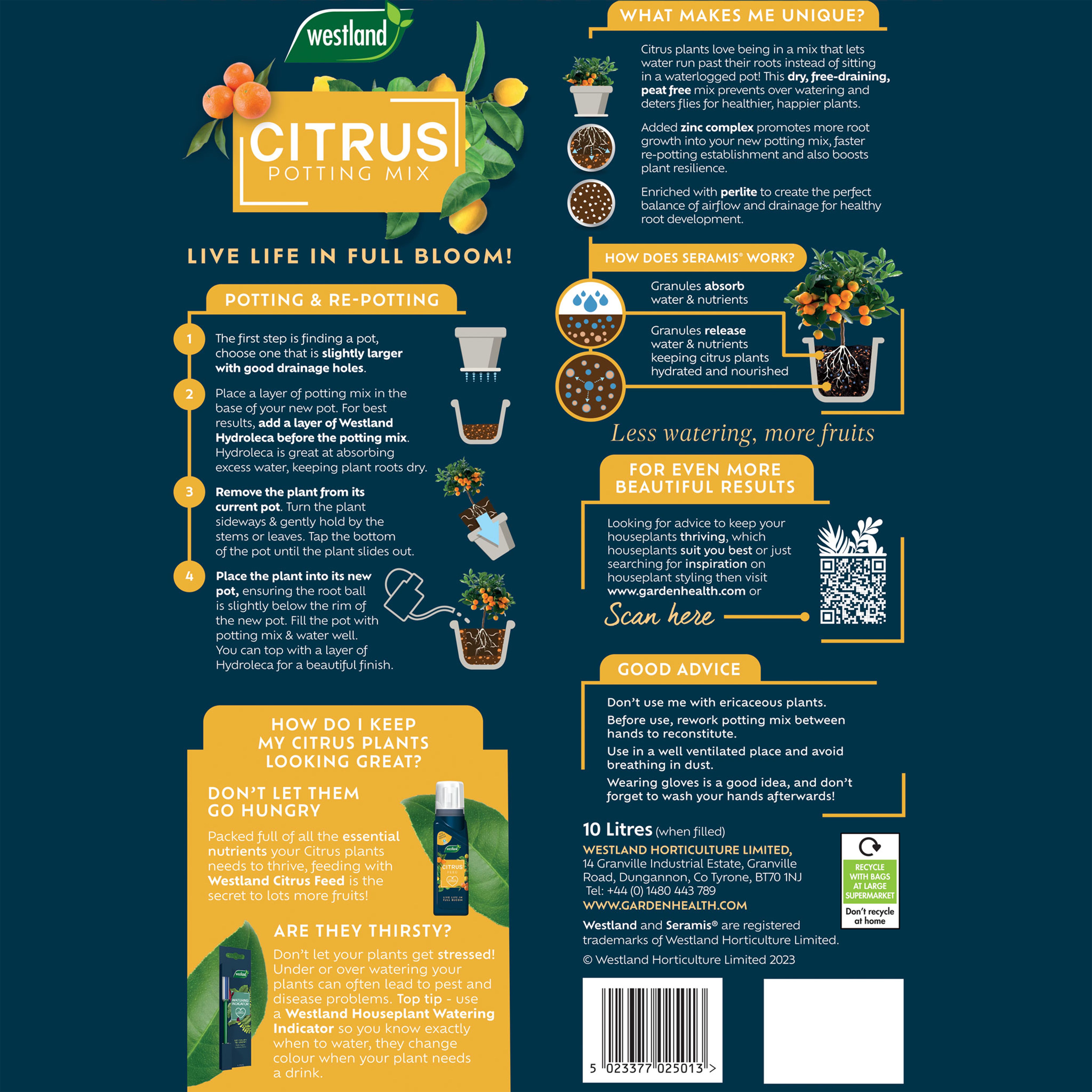 Westland Citrus Peat-free Compost 10L