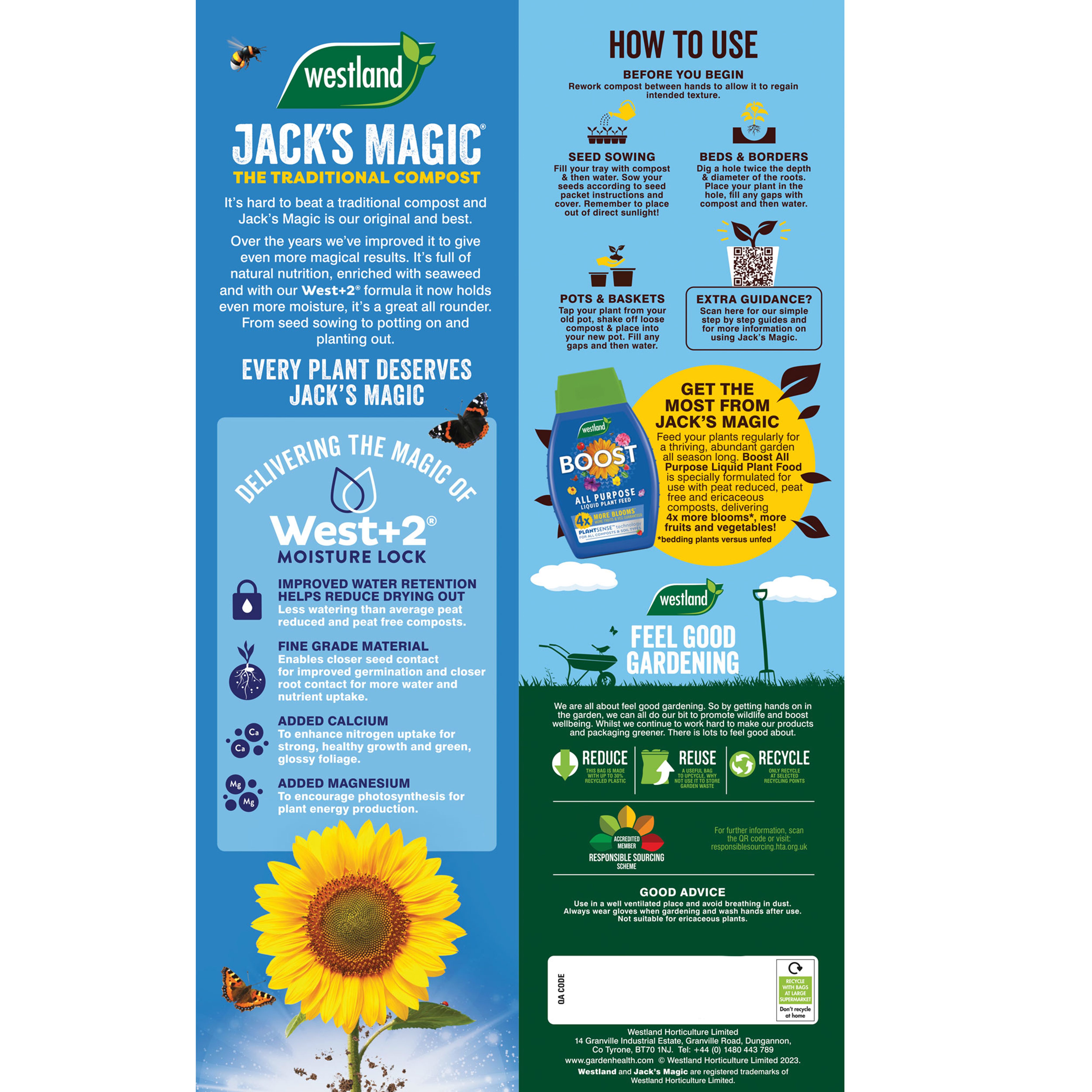 Westland Jack's Magic Peat-free Compost 50L