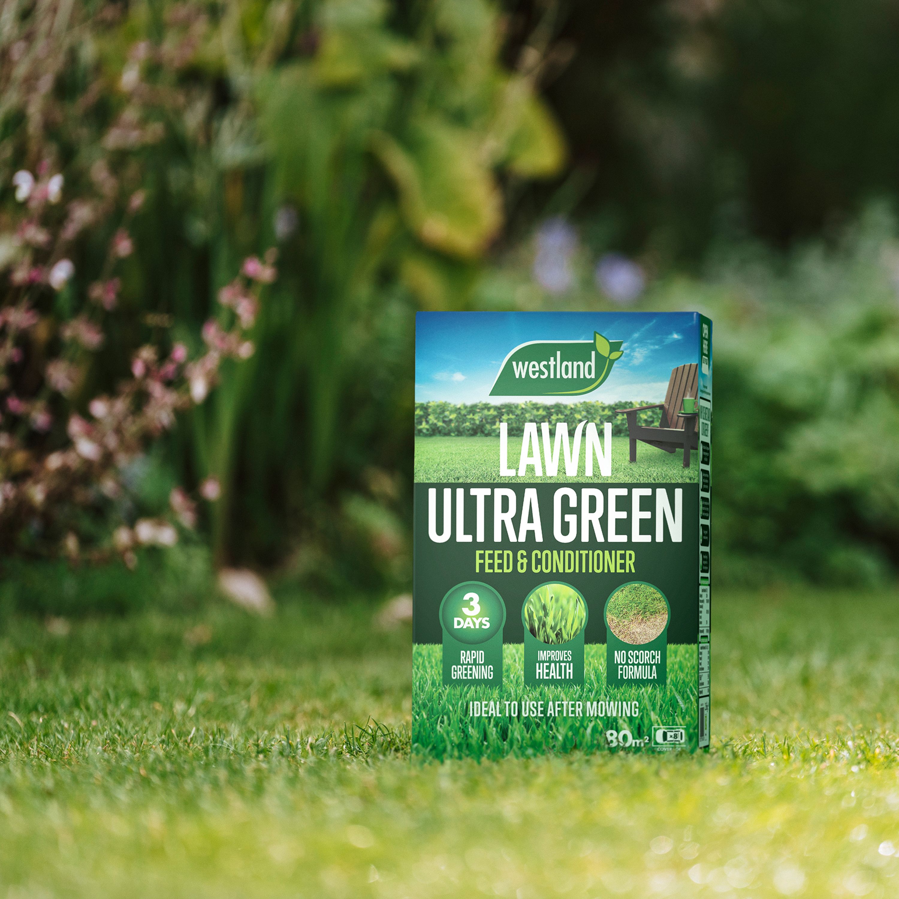 Westland Lawn Care Lawn feed Granules Compound Fertiliser 80m² 2.56kg