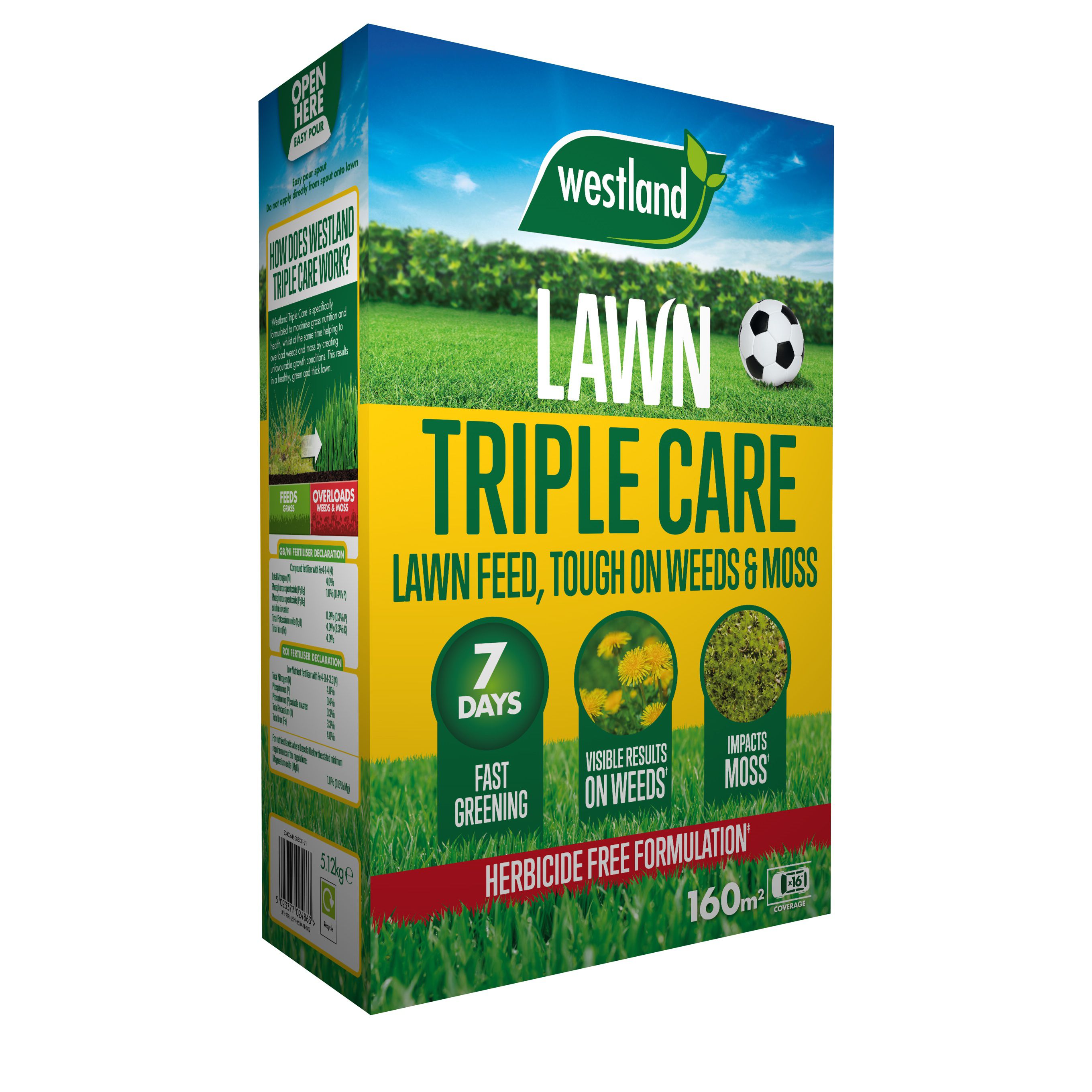 Westland Triple Care Lawn fertiliser Granules 160m² 5.12kg