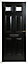 Westminster Decorative leaded Black External Front door & frame, (H)2055mm (W)920mm