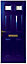 Westminster Decorative leaded Blue External Front door & frame, (H)2055mm (W)920mm
