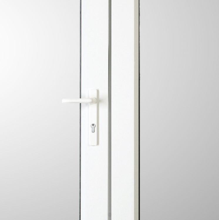 Weston 1 Lite Glazed White uPVC External Patio Door set, (H)2055mm (W)1190mm