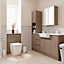Westport Matt Stone grey Double Wall-mounted Bathroom Cabinet (H)180cm (W)29.5cm