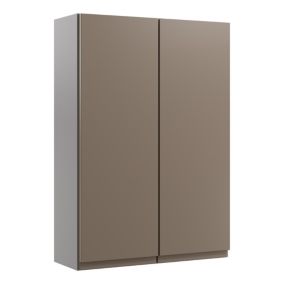 Westport Matt Stone grey Modern Double Wall cabinet (W)495mm (H)720mm