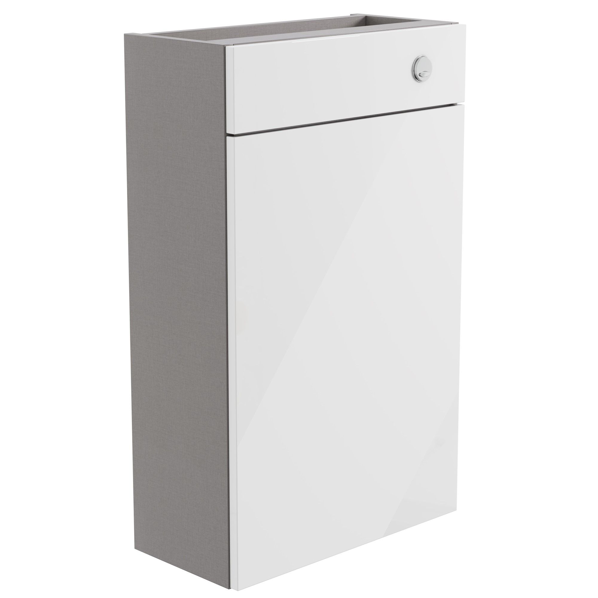 Westport Slim Gloss White Freestanding Toilet Cabinet (W)495mm (H)820mm