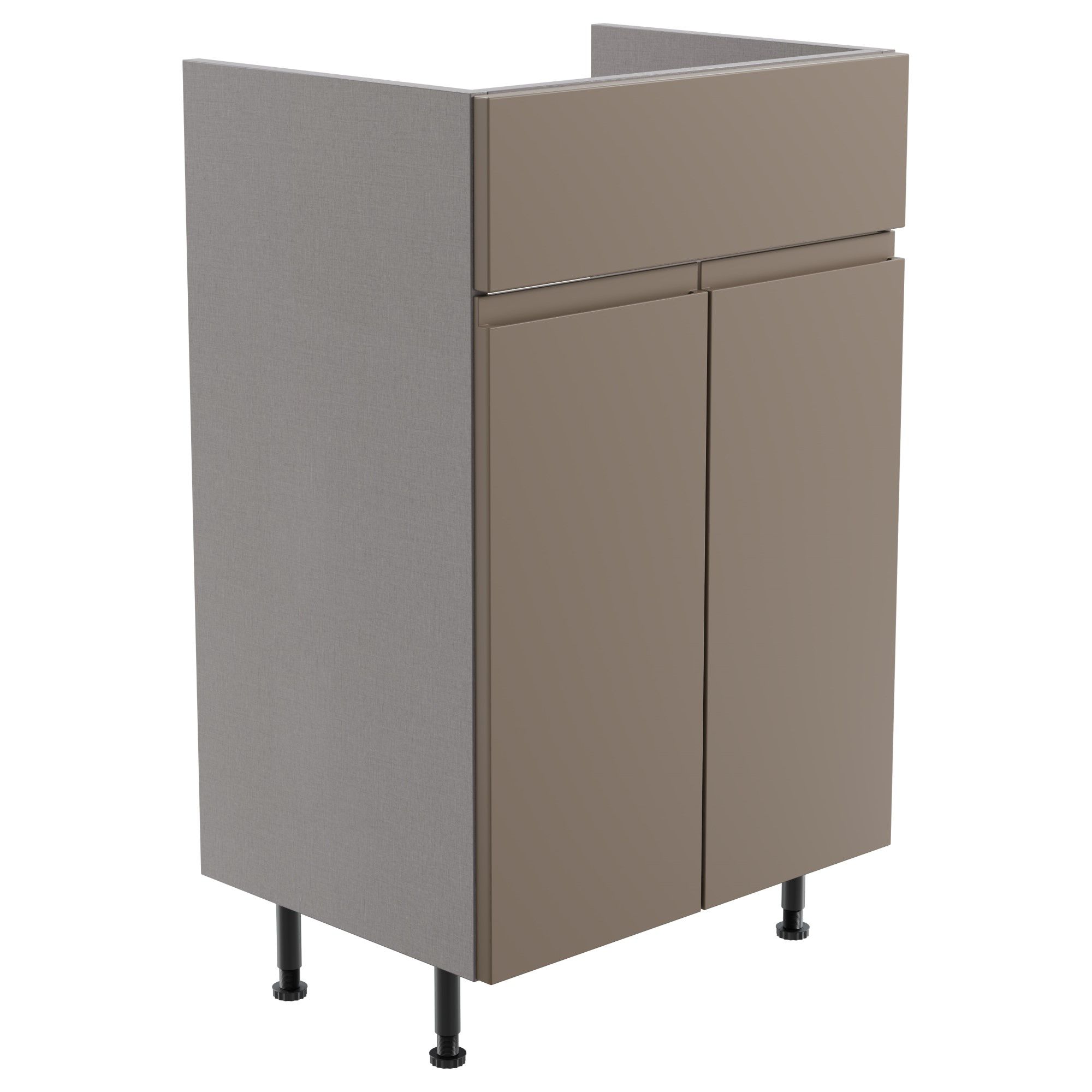 Westport Standard Matt Stone grey Double Freestanding Bathroom Vanity unit (H)82cm (W)49.5cm