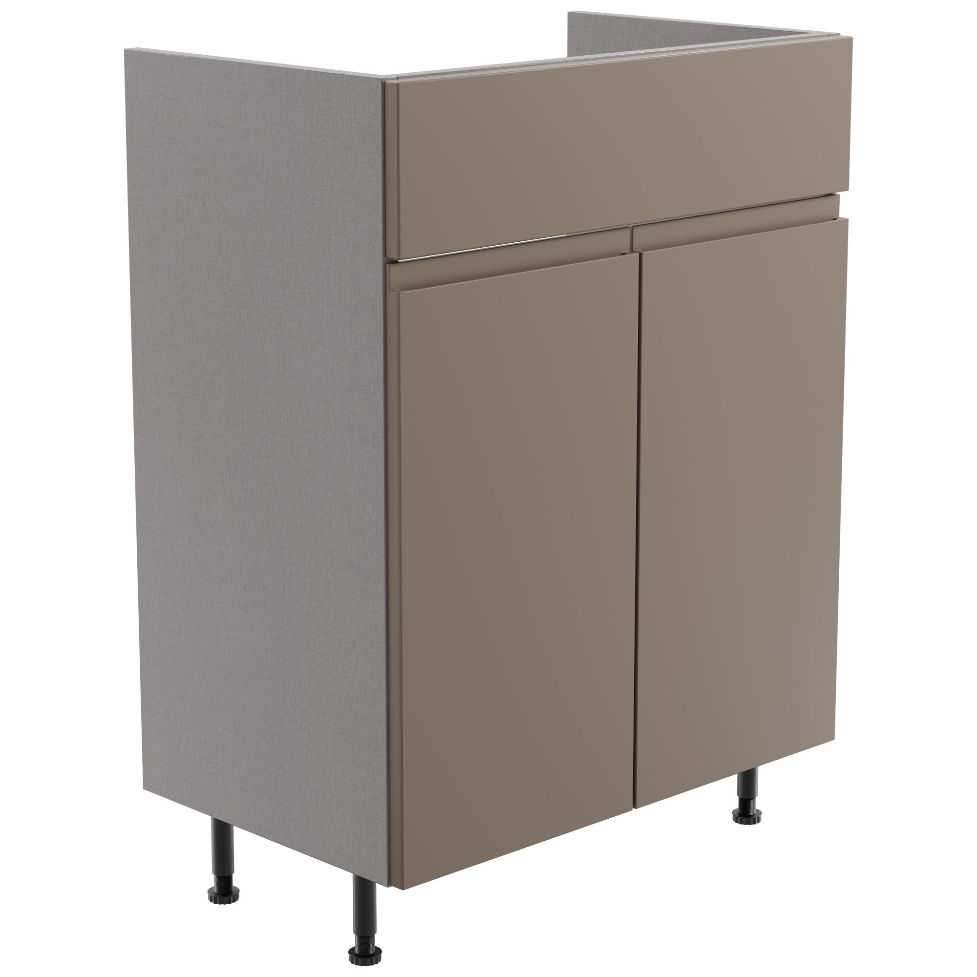 Westport Standard Matt Stone grey Double Freestanding Bathroom Vanity unit (H)82cm (W)59.5cm