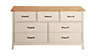 Westwick Grey oak effect MDF & pine 7 Drawer Chest of drawers (H)750mm (W)1403mm (D)400mm