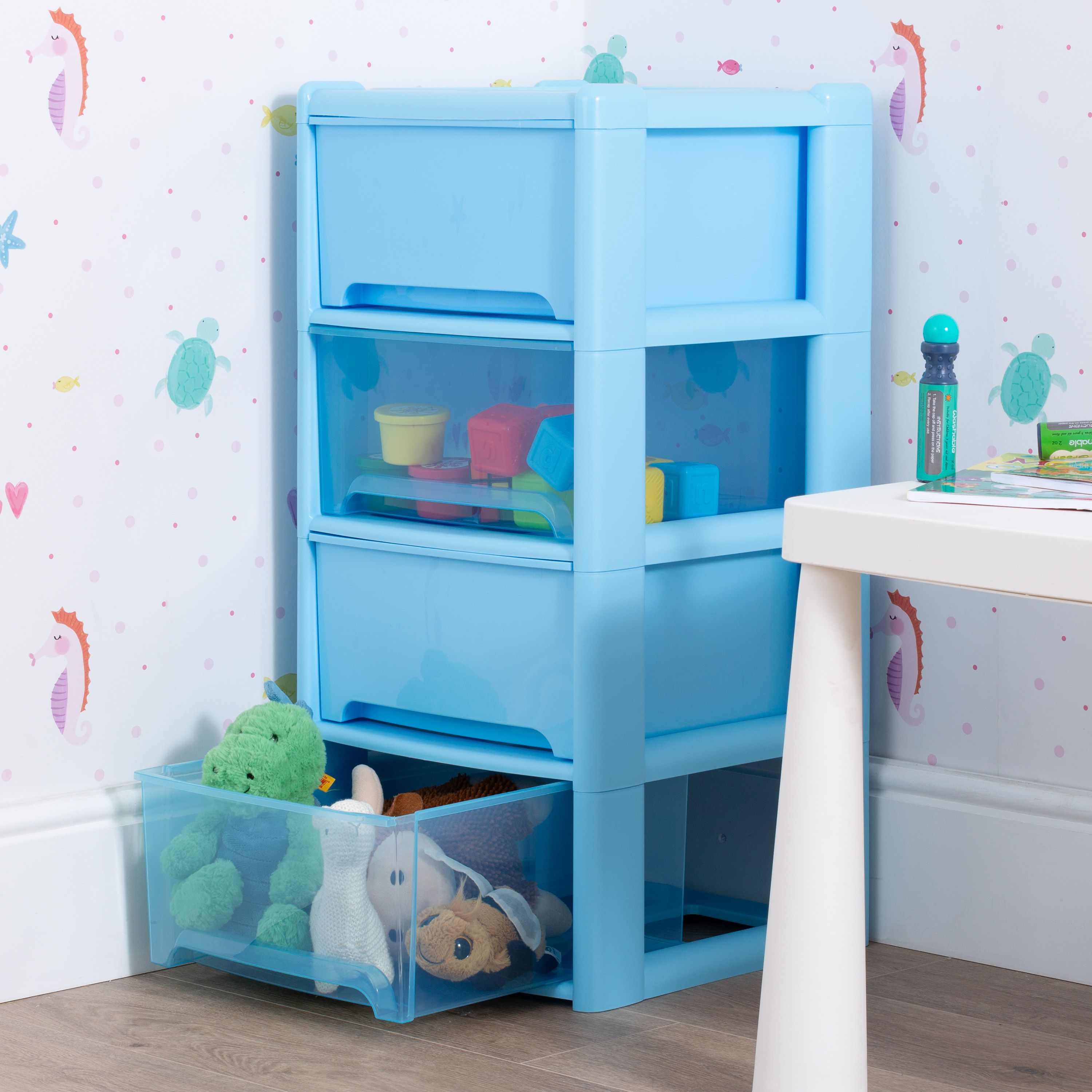 Wham Blue 20L Stackable 4 drawer unit